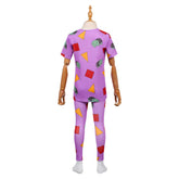 Kids Children KPop Demon Hunters (2025) Zoey Purple Sleepwear Pajamas Set Cosplay Costume